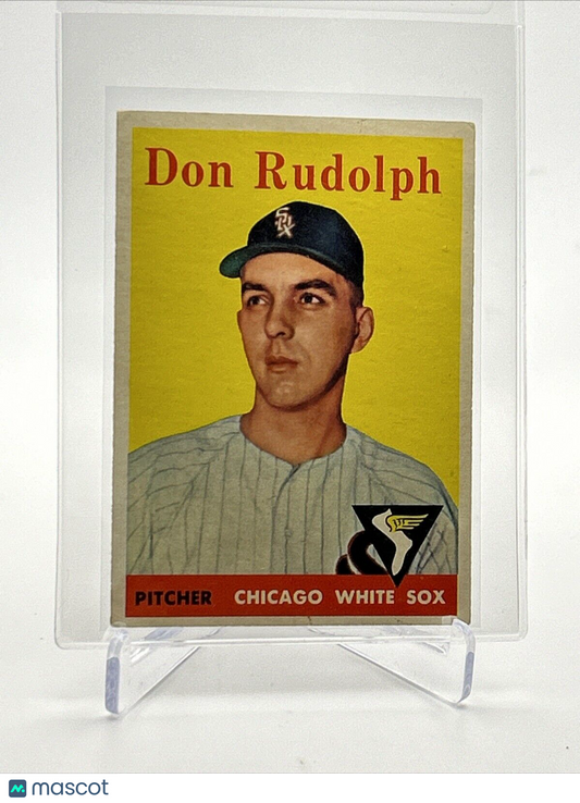 1958 Topps Don Rudolph Rookie Baseball Card #347 VG Quality FREE SHIPPING