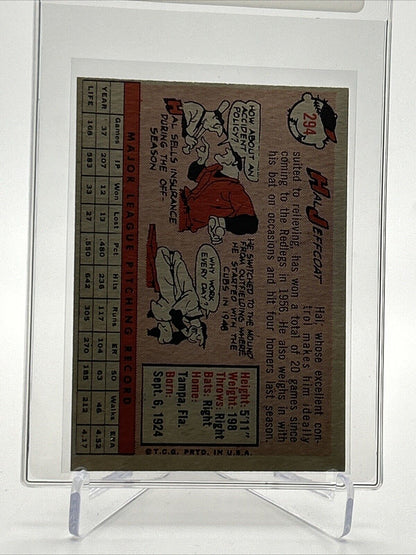 1958 Topps Hal Jeffcoat Baseball Card #294 VG Quality FREE SHIPPING