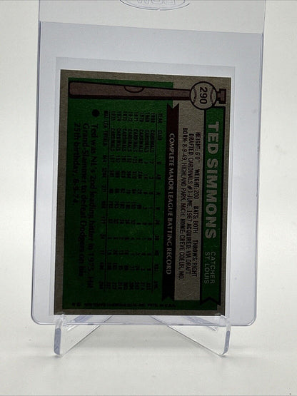 1976 Topps Ted Simmons Baseball Card #290 EX Quality FREE SHIPPING