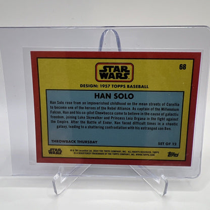 2024 Topps Star Wars Throwback Thursday Han Solo #68 Mint FREE SHIPPING