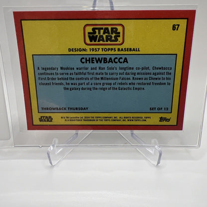 2024 Topps Star Wars Throwback Thursday Chewbacca #67 Mint FREE SHIPPING