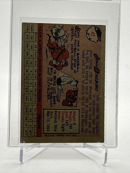 1958 Topps John Roseboro Rookie Baseball Card #42 EX Quality FREE SHIPPING