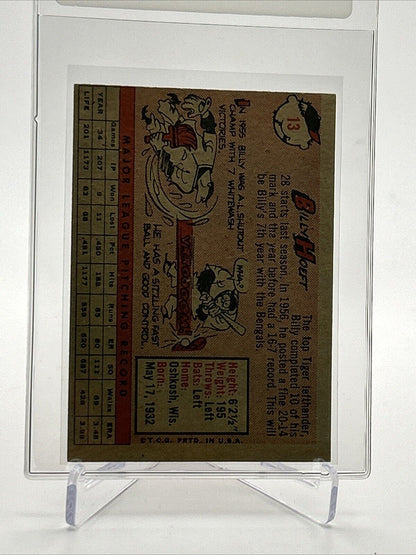 1958 Topps Billy Hoeft Baseball Card #13 EX Quality FREE SHIPPING