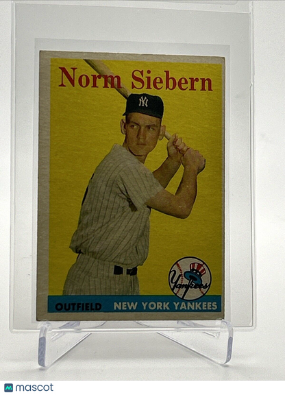 1958 Topps Norm Siebern Rookie Baseball Card #54 EX Quality FREE SHIPPING