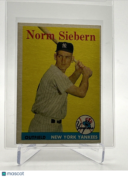 1958 Topps Norm Siebern Rookie Baseball Card #54 EX Quality FREE SHIPPING