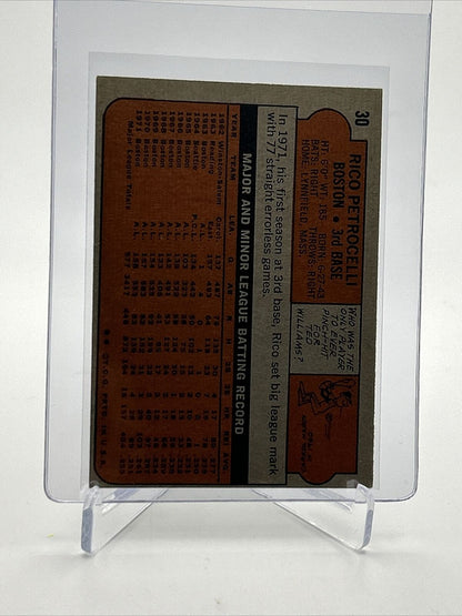 1972 Topps Rico Petrocelli Baseball Card #30 VG-EX Quality FREE SHIPPING