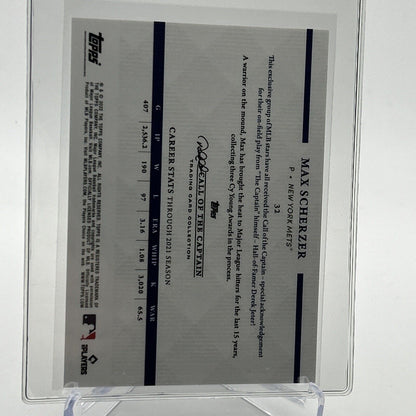 2022 Topps x Derek Jeter Max Scherzer Baseball Card #32 Mint FREE SHIPPING