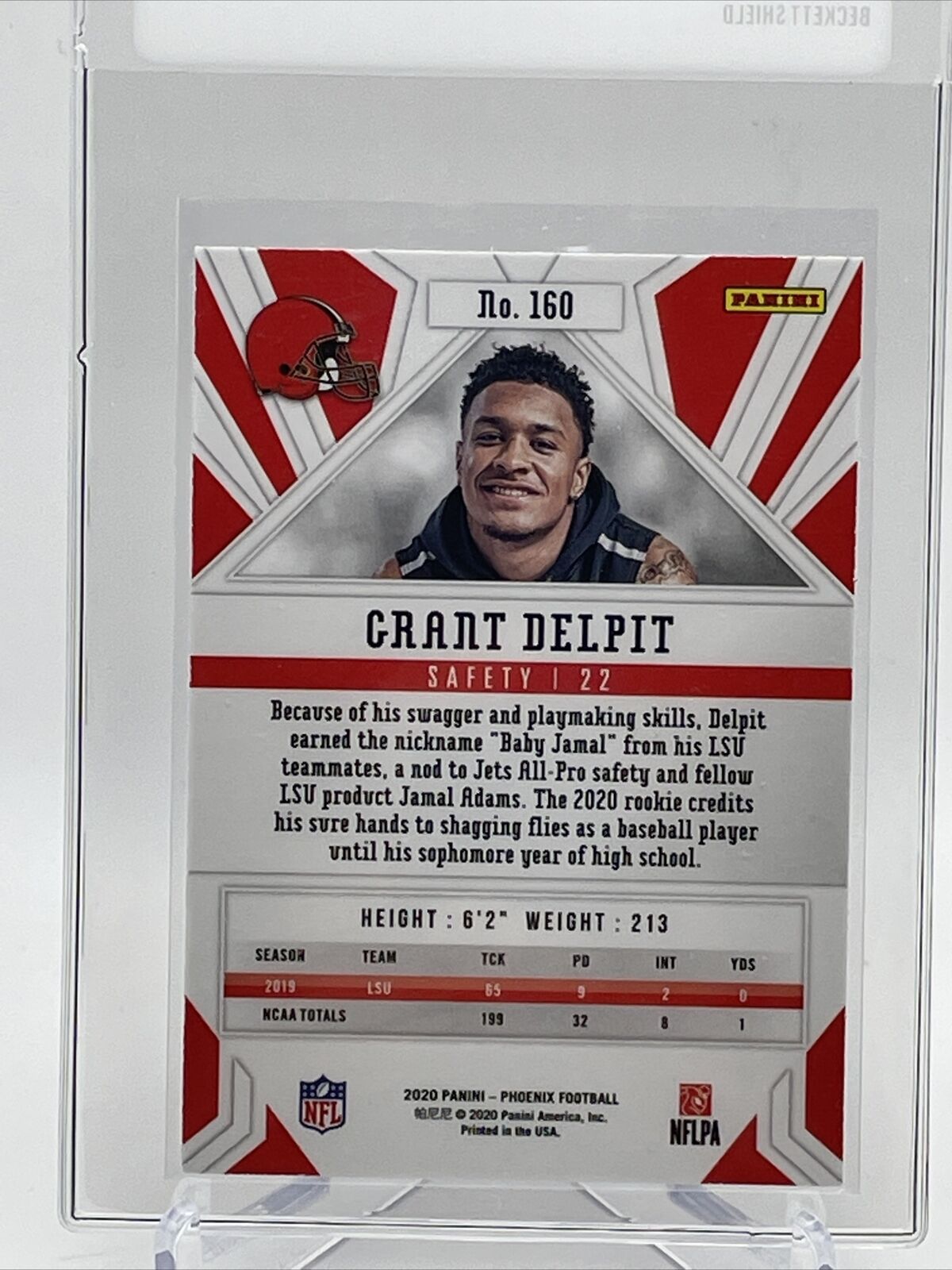 2020 Panini Phoenix FIRE BURST Grant Delpit Rookie #160 Mint FREE SHIPPING