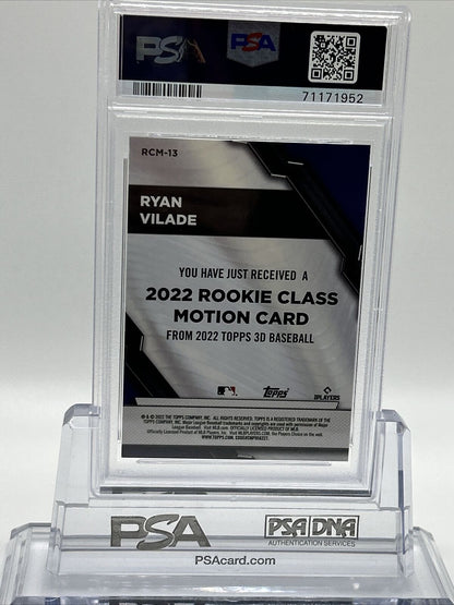 2022 Topps 3D Ryan Vilade Rookie Class Motion Rookie Card #RCM13 PSA 10