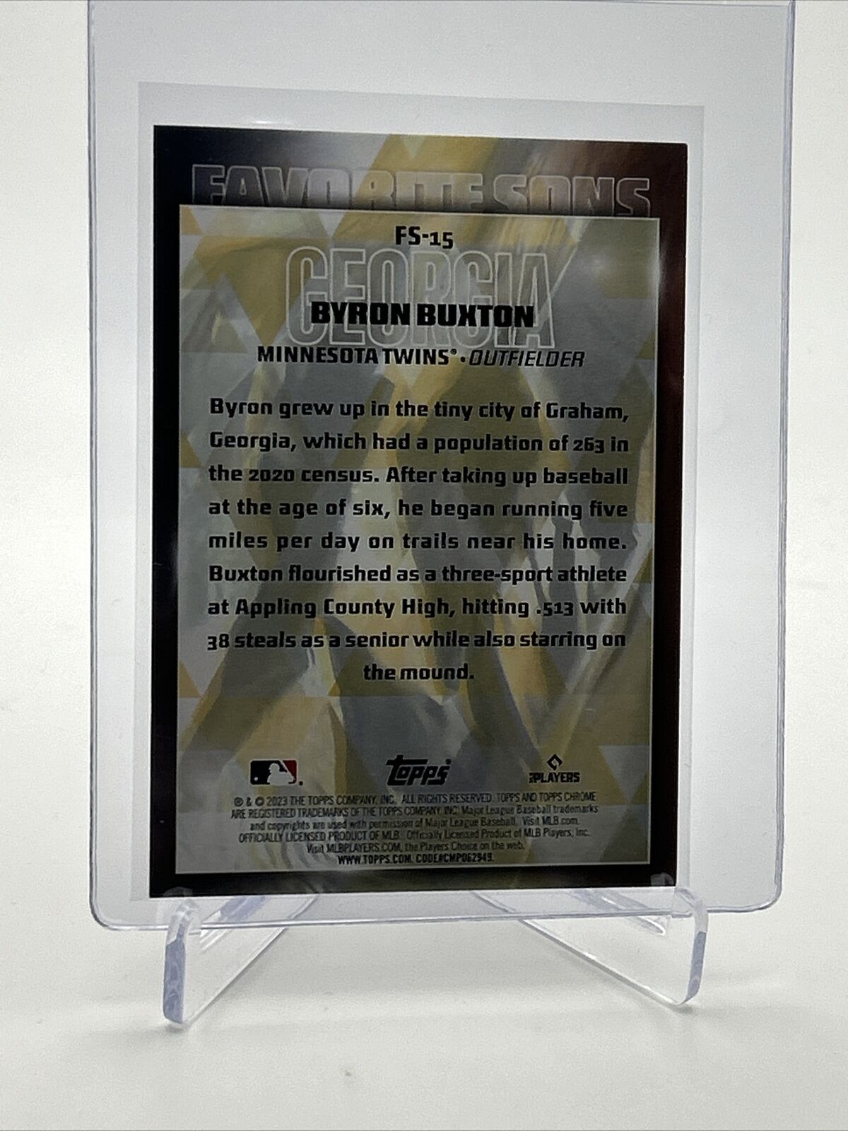 2023 Topps Favorite Sons BLACK Byron Buxton Card #FS-15 144/299 FREE SHIPPING