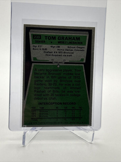 1975 Topps Tom Graham Football Card #239 NM Quality FREE SHIPPING