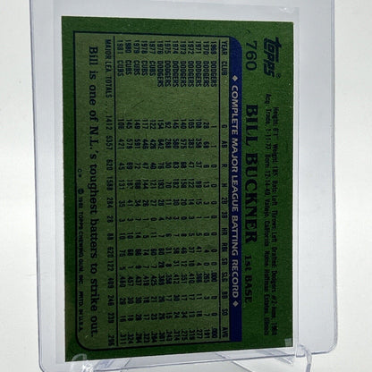 1982 Topps Bill Buckner Baseball Card #760 NM-Mint FREE SHIPPING