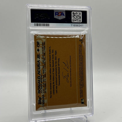 2022 Topps Transcendent VIP Party Ronald Acuna Jr. Card #1988 PSA 10 35/95