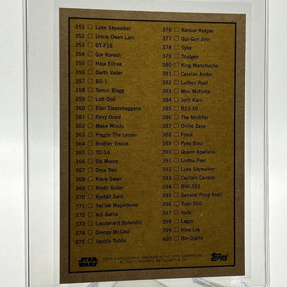 2023 Topps Star Wars Living Set Checklist 301-400 Card Mint FREE SHIPPING