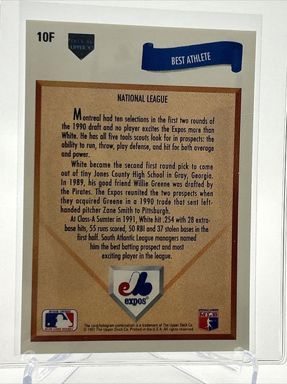 1991 Upper Deck Final Edition Rondell White Rookie Card #10F Mint FREE SHIPPING