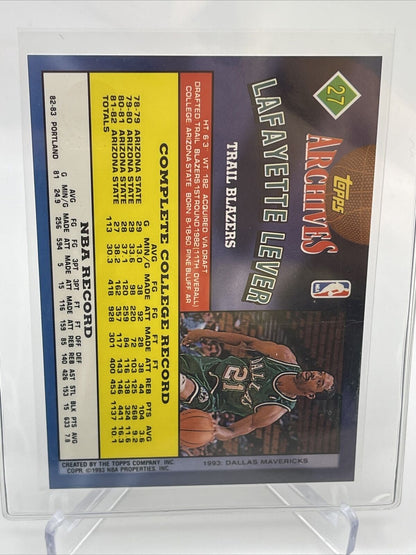 1992-93 Topps Archives GOLD Lafayette Lever Card #27 Mint FREE SHIPPING