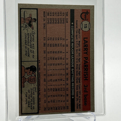 1981 Topps Larry Parrish Baseball Card #15 NM-Mint FREE SHIPPING