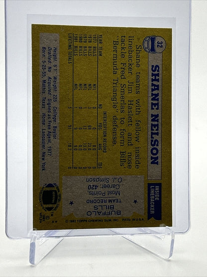 1982 Topps Shane Nelson Rookie Football Card #32 NM-MT FREE SHIPPING