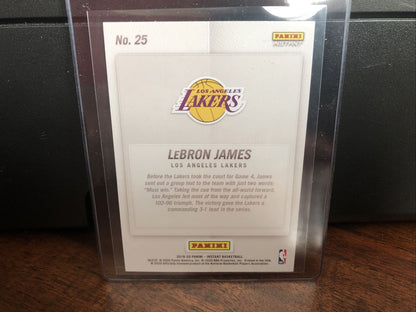 2019-20 Panini Instant LeBron James Basketball Card #25 NM-Mint FREE SHIPPING