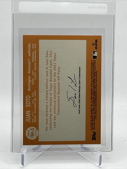 2021 Topps Transcendent Juan Soto Baseball Card #1964-JS 35/95 1964 Topps