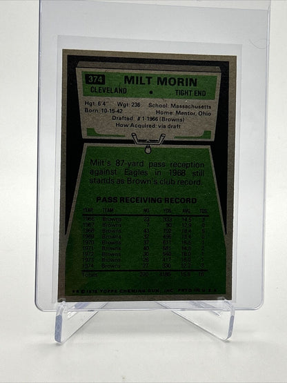 1975 Topps Milt Morin Football Card #374 NM Quality FREE SHIPPING