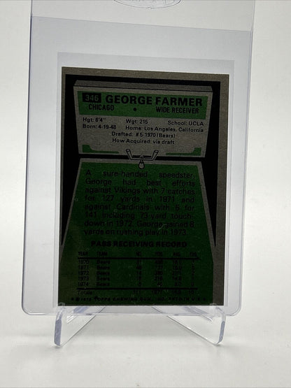1975 Topps George Farmer Football Card #346 EX-MT Quality FREE SHIPPING