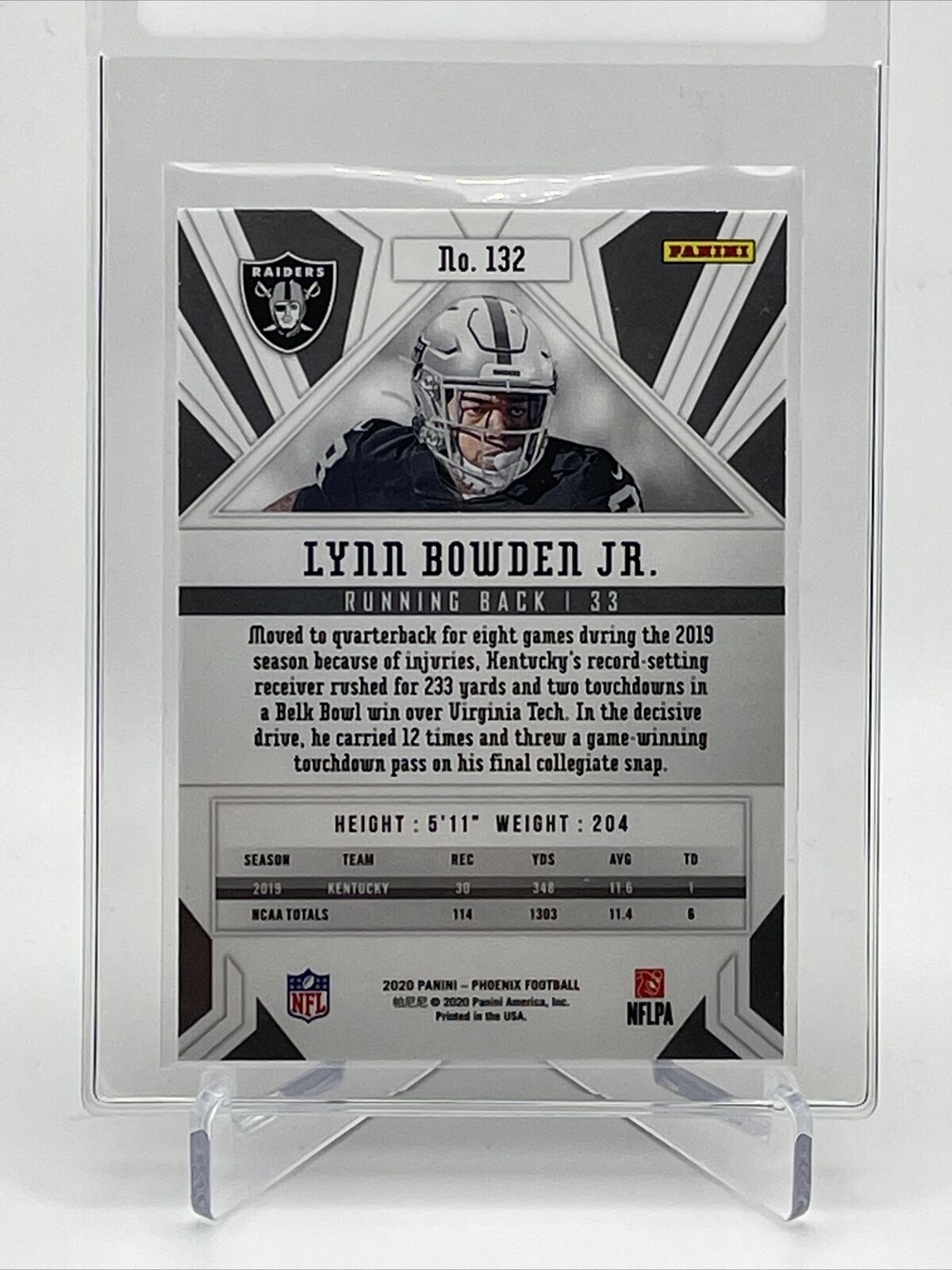 2020 Panini Phoenix FIRE BURST Lynn Bowden Jr. Rookie #132 Mint FREE SHIPPING