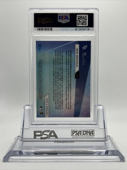2020 Topps X Steve Aoki Mike Brosseau Rookie Baseball Card #23 PSA 10