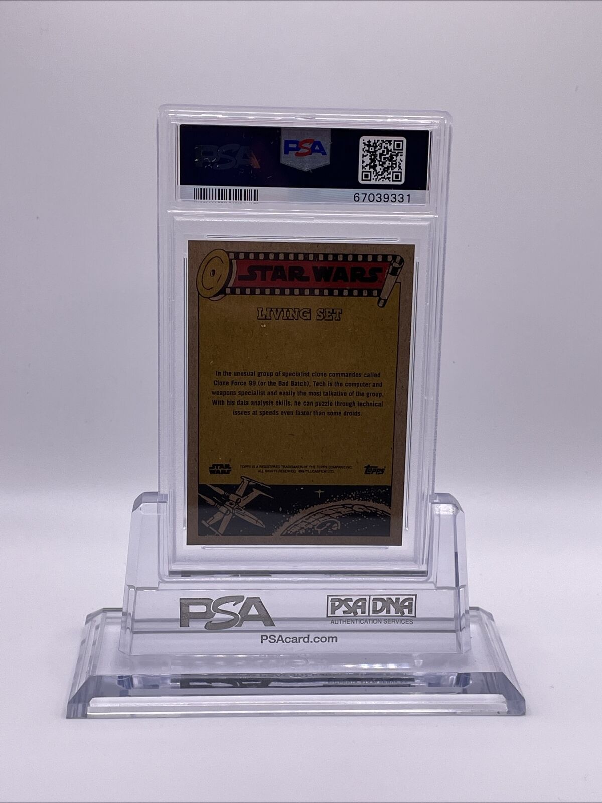 2021 Topps Star Wars Living Set Tech Card #252 PSA 9 Mint