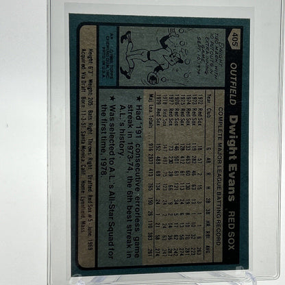 1980 Topps Dwight Evans Baseball Card #405 NM-Mint FREE SHIPPING