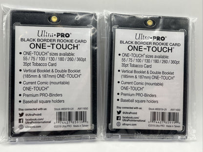 Ultra Pro One-Touch Black Border 35pt Point ROOKIE Magnetic Holder, lot of 2
