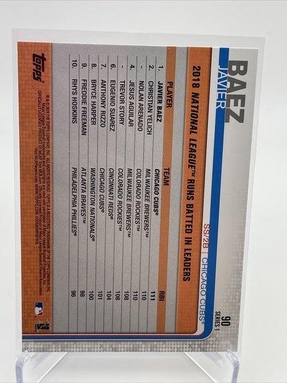 2019 Topps Javier Baez Baseball Card #90 Mint FREE SHIPPING