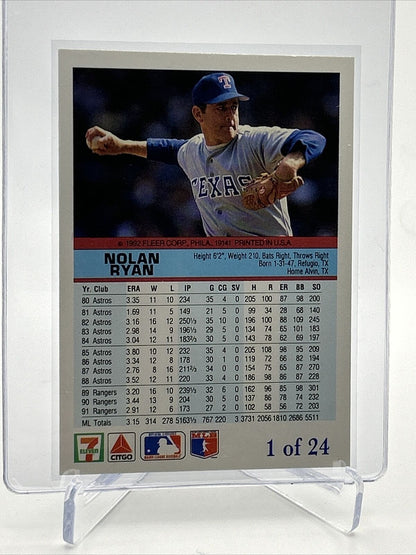 1992 Fleer The Performer Nolan Ryan Baseball Card #1 Mint FREE SHIPPING