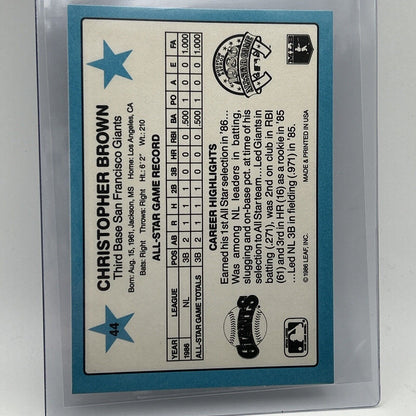 1987 Donruss All-Stars Chris Brown Baseball Card #44 NM-MT FREE SHIPPING