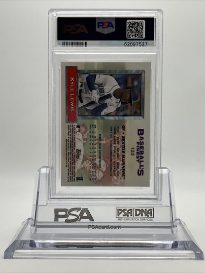 2020 Topps Finest Flashbacks Kyle Lewis Rookie Baseball Card #133 PSA 10