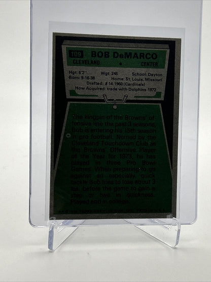 1975 Topps Bob DeMarco Football Card #109 NM Quality FREE SHIPPING