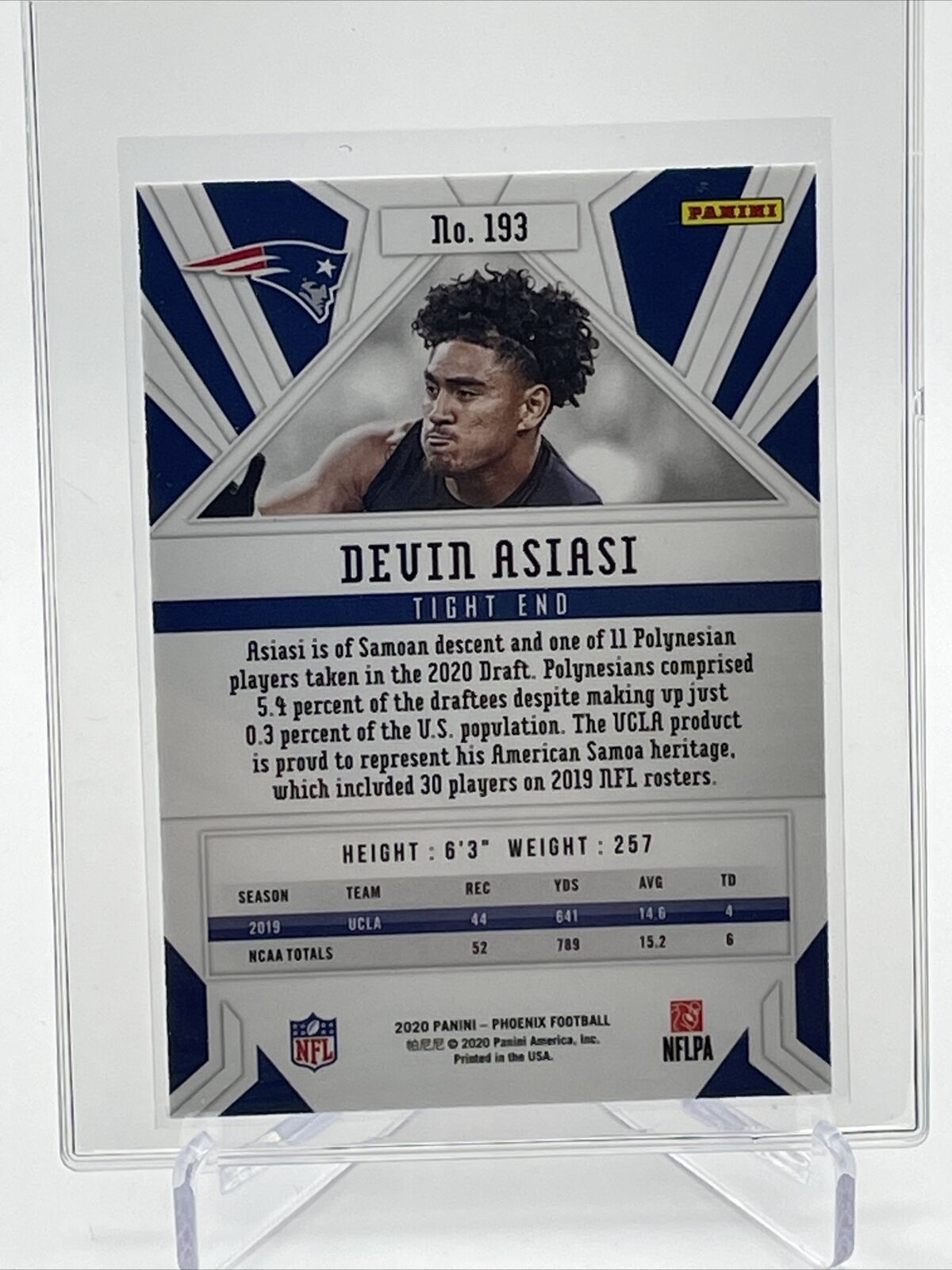 2020 Panini Phoenix FIRE BURST Devin Asiasi Rookie #193 Mint FREE SHIPPING