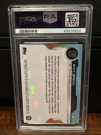 2021 Topps Now OT Elite BLUE 45/49 Matt Bewley Rookie Card #15 PSA 10 POP 1 !