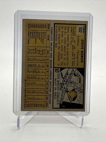 1963 Topps Steve Boros Baseball Card #532 VG-EX Quality FREE SHIPPING