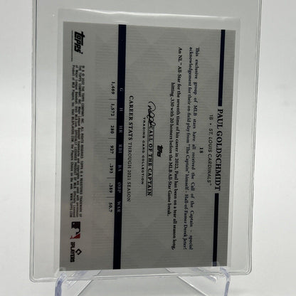 2022 Topps x Derek Jeter Paul Goldschmidt Baseball Card #18 Mint FREE SHIPPING