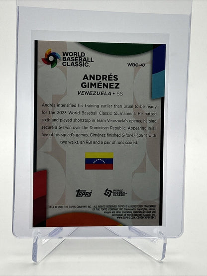 2023 Topps World Baseball Classic Stars Andres Gimenez #WBC-47 FREE SHIPPING