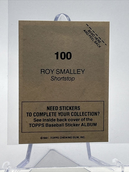 1981 Topps Stickers Roy Smalley Baseball Card #100 NM-Mint FREE SHIPPING