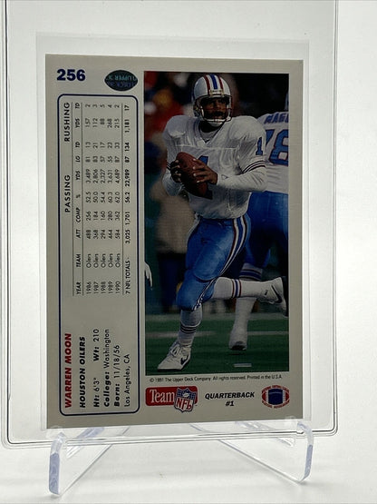 1991 Upper Deck Warren Moon Football Card #256 Mint FREE SHIPPING