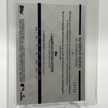 2022 Topps x Derek Jeter Ke'Bryan Hayes 16/50 Baseball Card #22 FREE SHIPPING