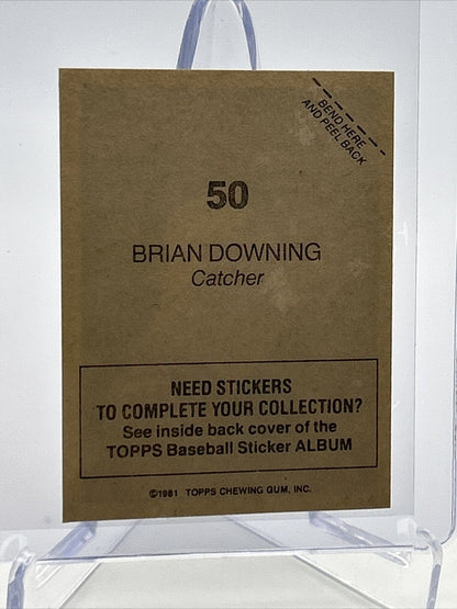 1981 Topps Stickers Brian Downing Baseball Card #50 NM-Mint FREE SHIPPING