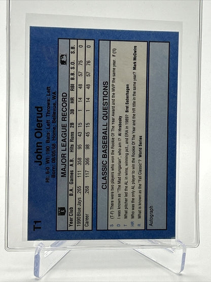 1991 Classic John Olerud Rookie Baseball Card #T1 Mint FREE SHIPPING