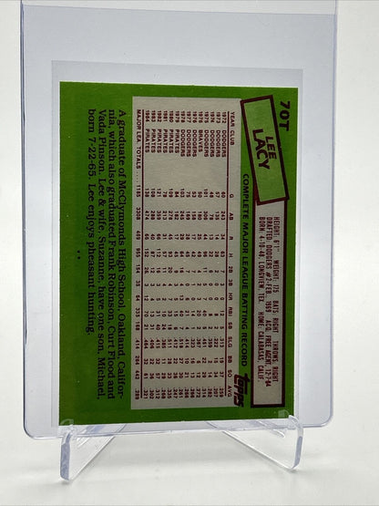 1985 Topps Traded Lee Lacy Baseball Card #70T NM-MT FREE SHIPPING