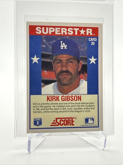 1989 Score Hottest 100 Kirk Gibson Baseball Card #30 Mint FREE SHIPPING