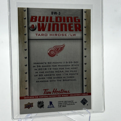 2019-20 Upper Deck Tim Hortons Taro Hirose Hockey Card #BW3 Mint FREE SHIPPING