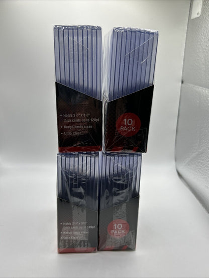 Ultra Pro 3X4 Super Thick Toploaders 120pt Point 4 Packs of 10 for Thick Cards